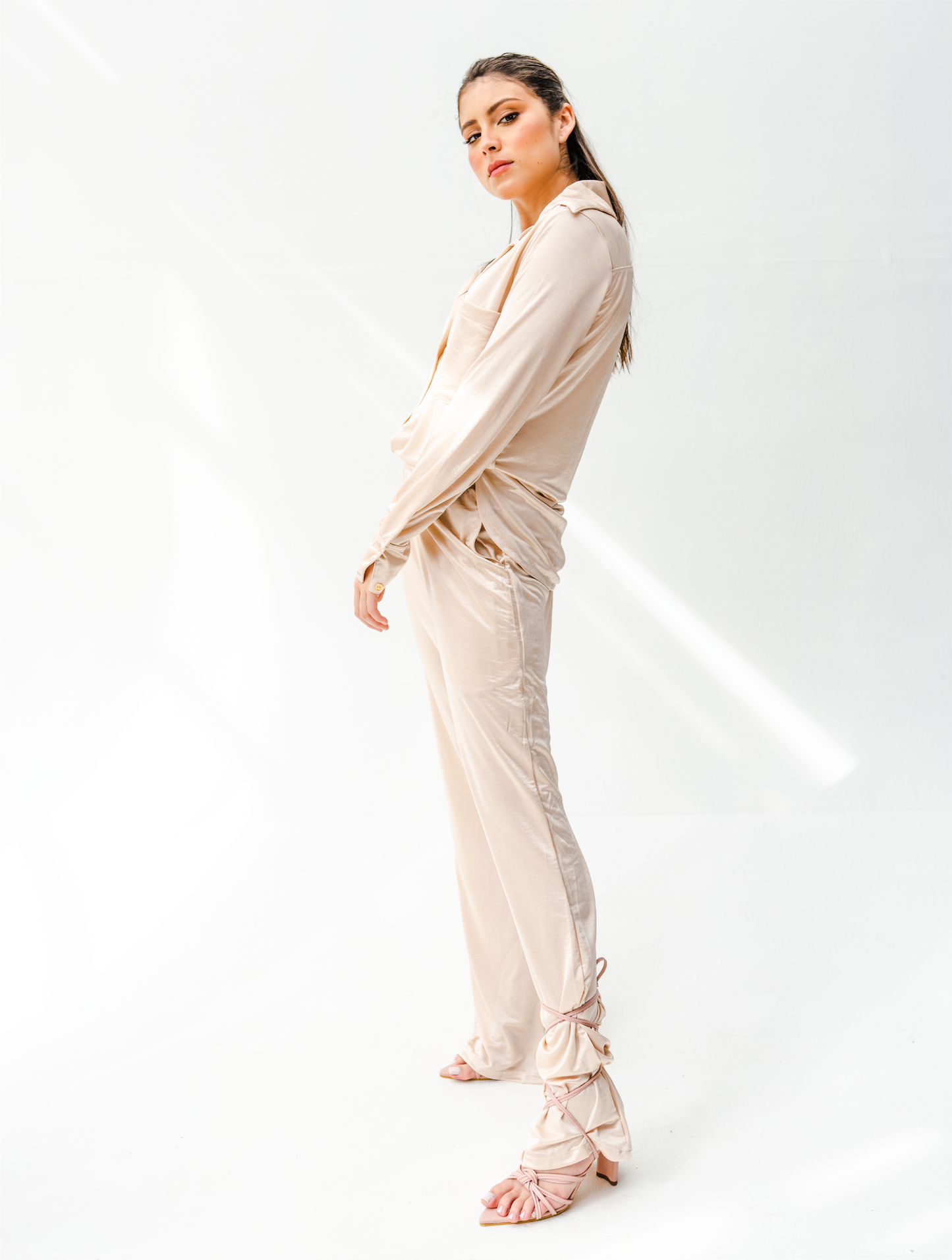 Set camisa manga larga y pantalón clásico Siona
