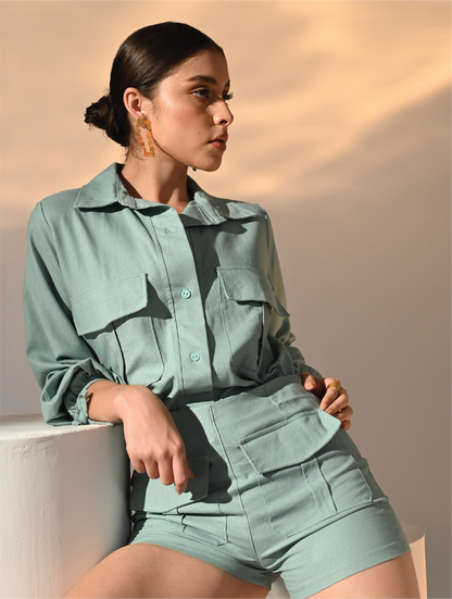 Short ajustado tiro alto Aqua Essence